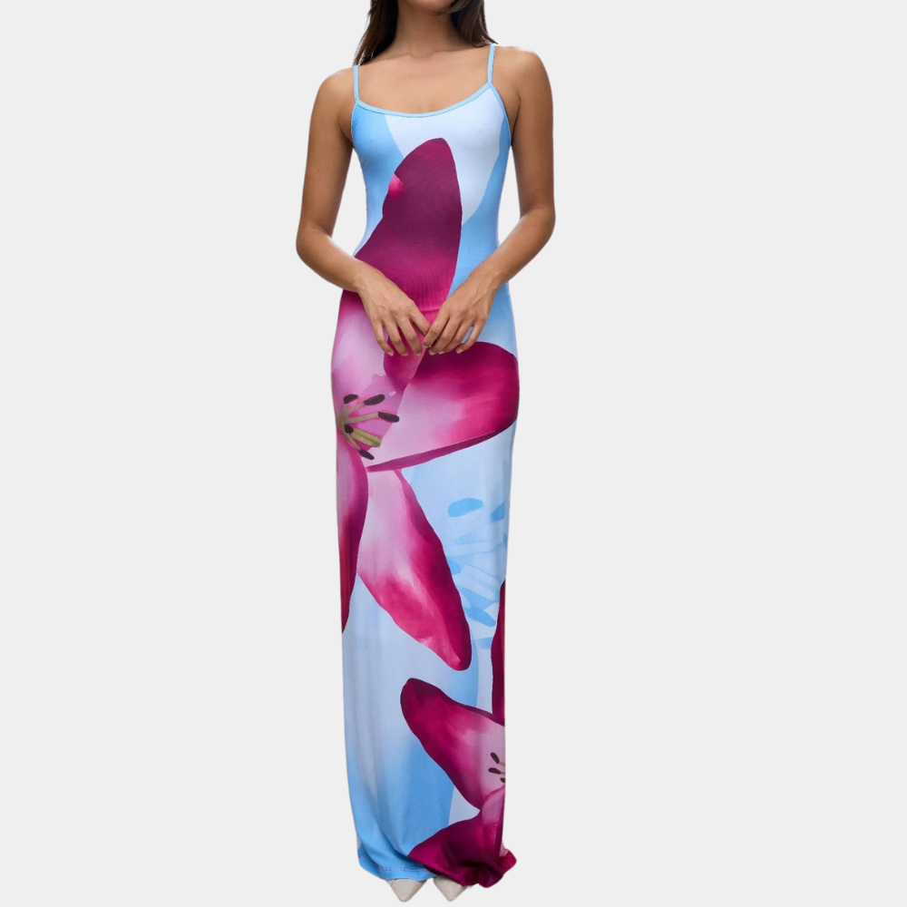 Casual sommerkjole med figuraccent – Lucine