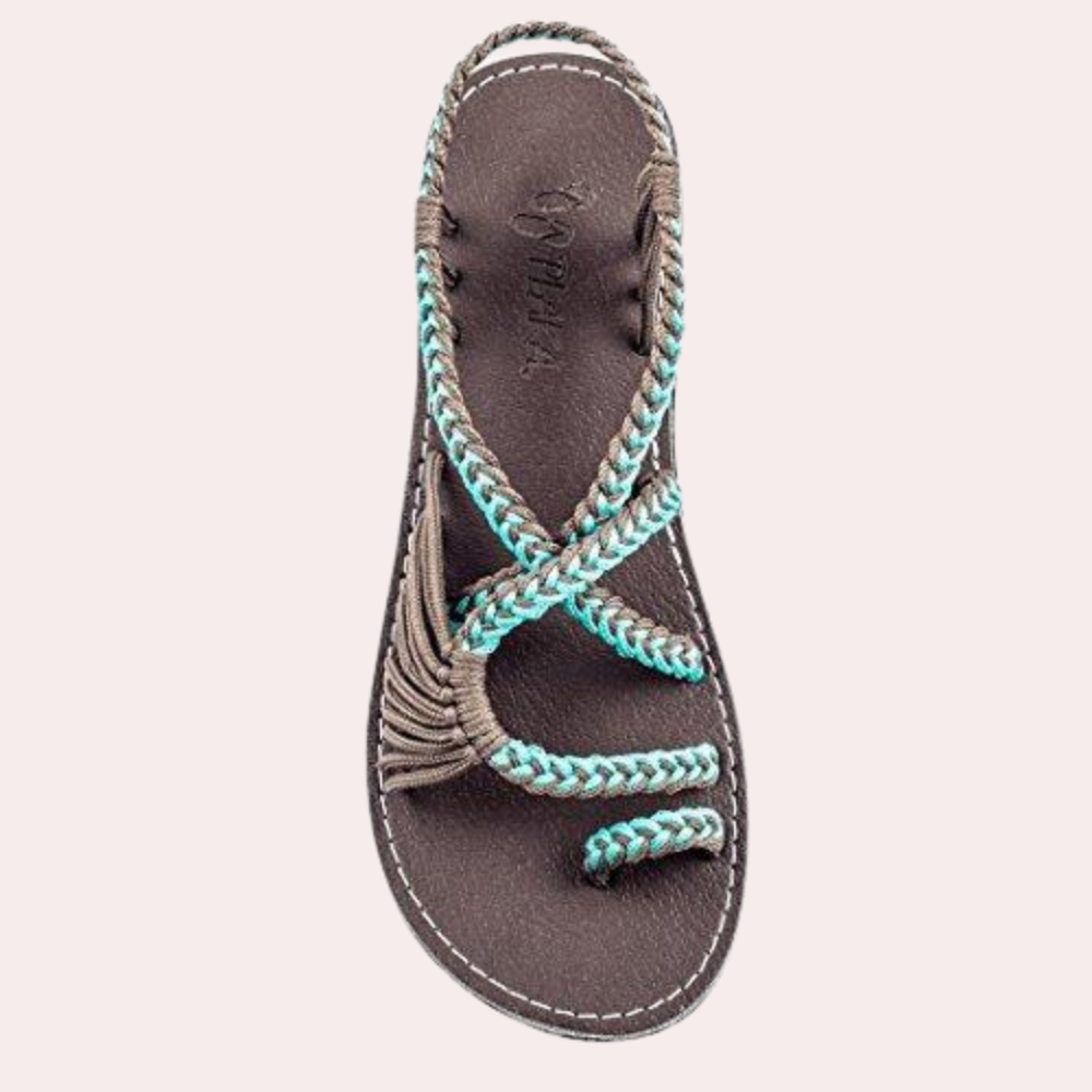 Farverige damestrandsandaler – Rivka
