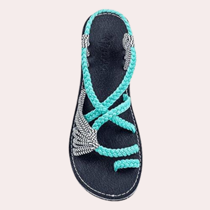 Farverige damestrandsandaler – Rivka