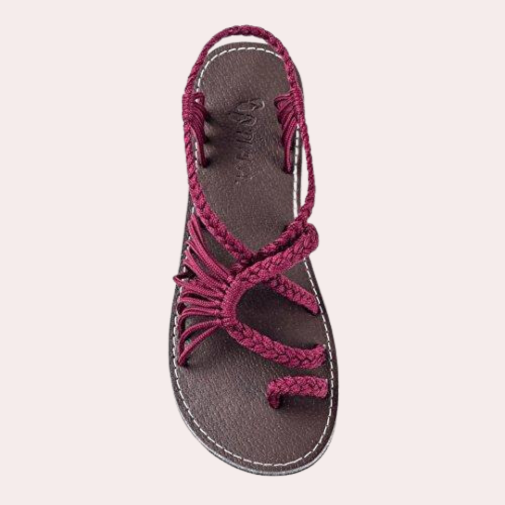Farverige damestrandsandaler – Rivka