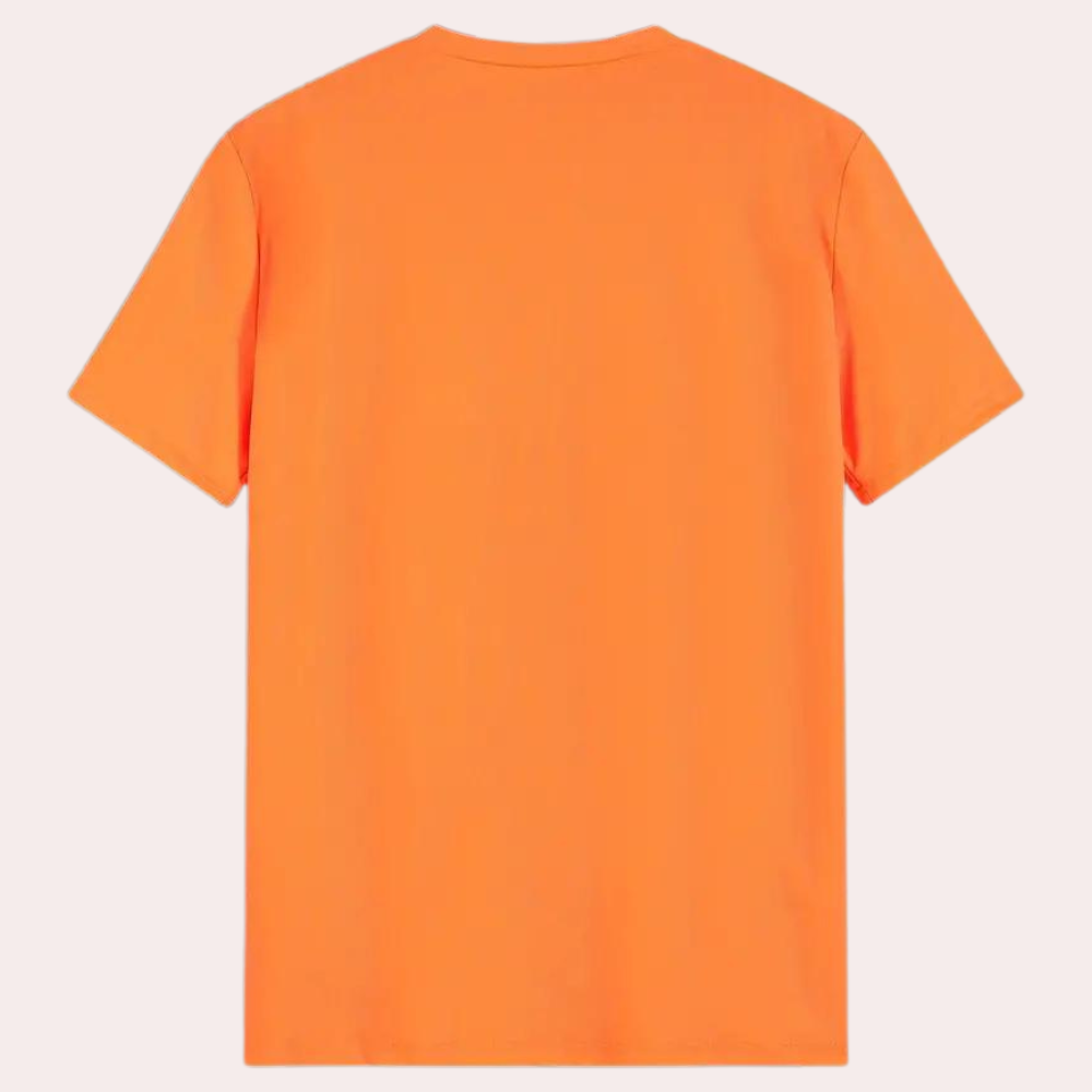 Orange herre-T-shirt med rund hals – Jaron