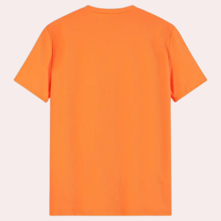 Orange herre-T-shirt med rund hals – Jaron