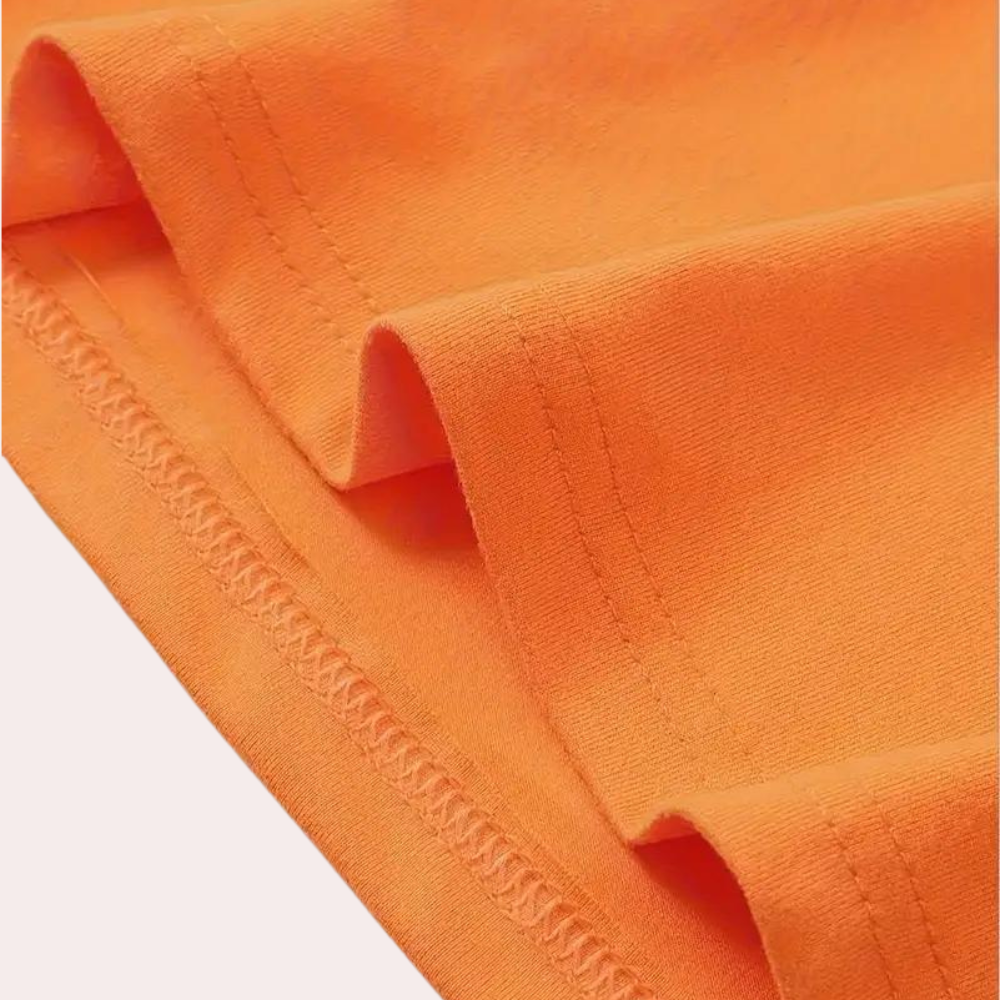 Orange herre-T-shirt med rund hals – Jaron