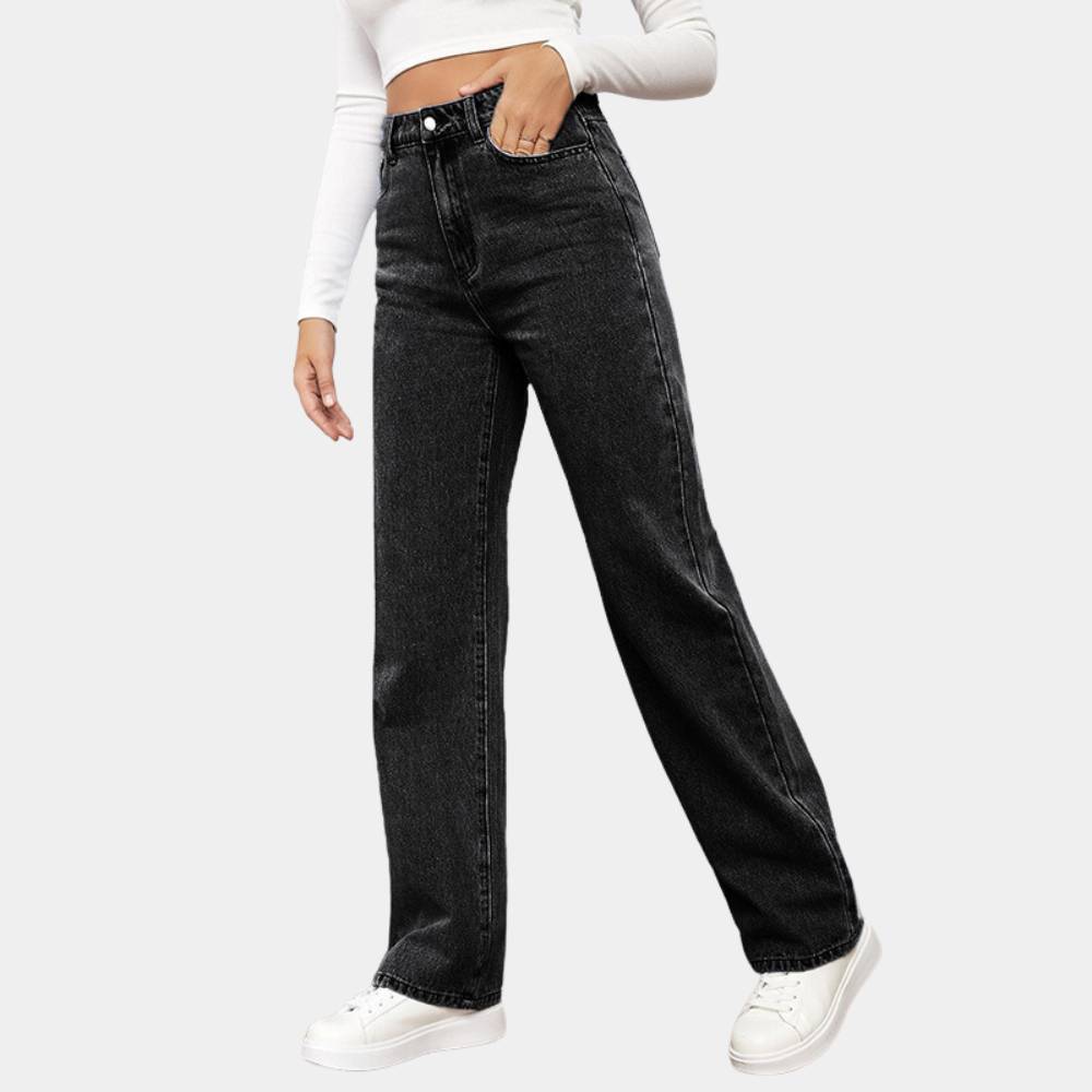 High Waist Baggy Dame Jeans – Elara