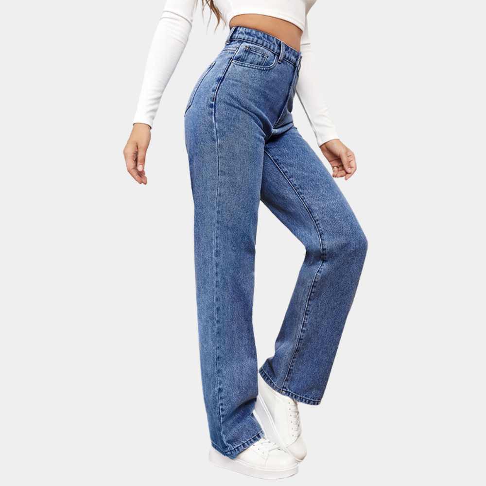 High Waist Baggy Dame Jeans – Elara