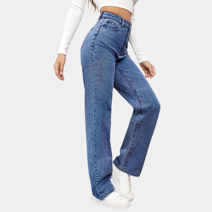High Waist Baggy Dame Jeans – Elara