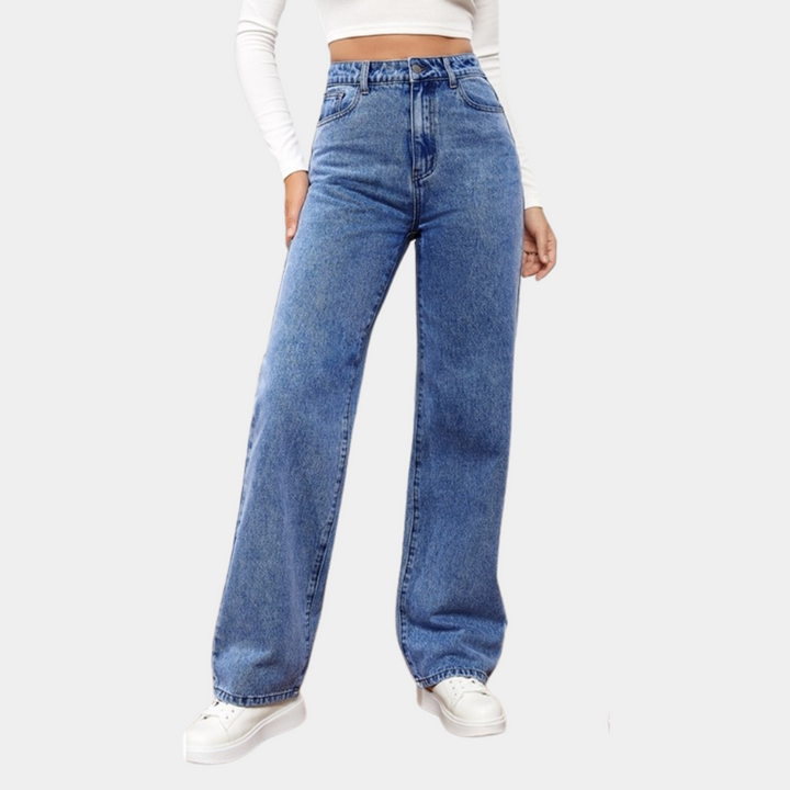 High Waist Baggy Dame Jeans – Elara