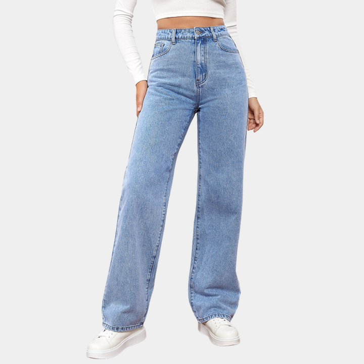 High Waist Baggy Dame Jeans – Elara