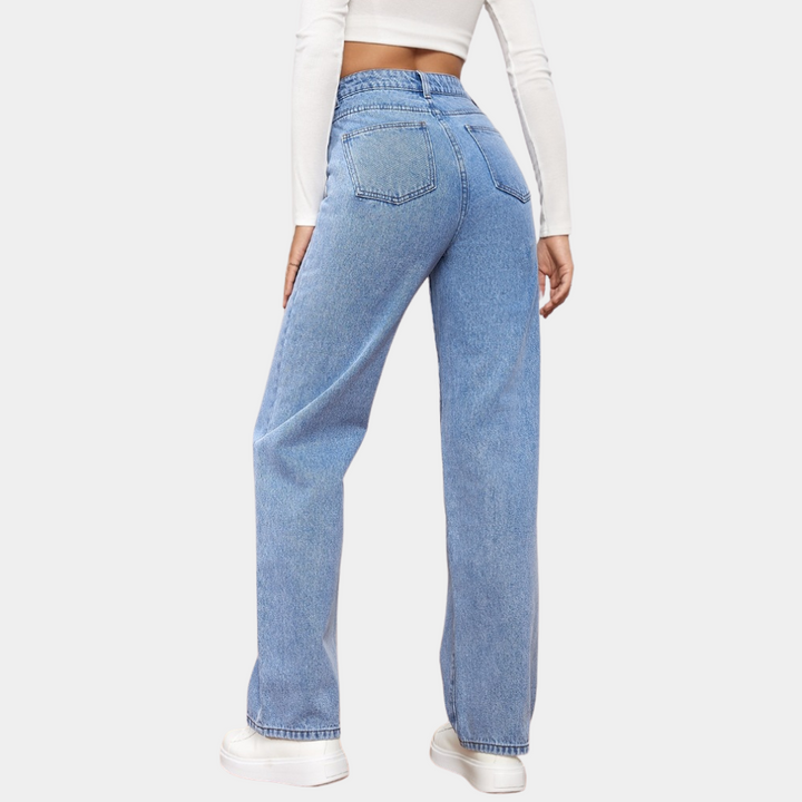 High Waist Baggy Dame Jeans – Elara