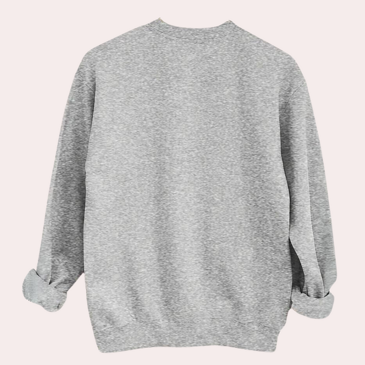 Dame Halloween sweatshirt med spøgelsesprint - Liora