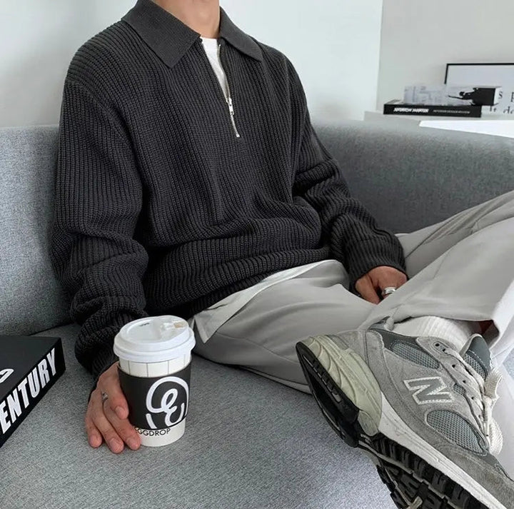 Klassisk lynlåset herresweater - Wellington