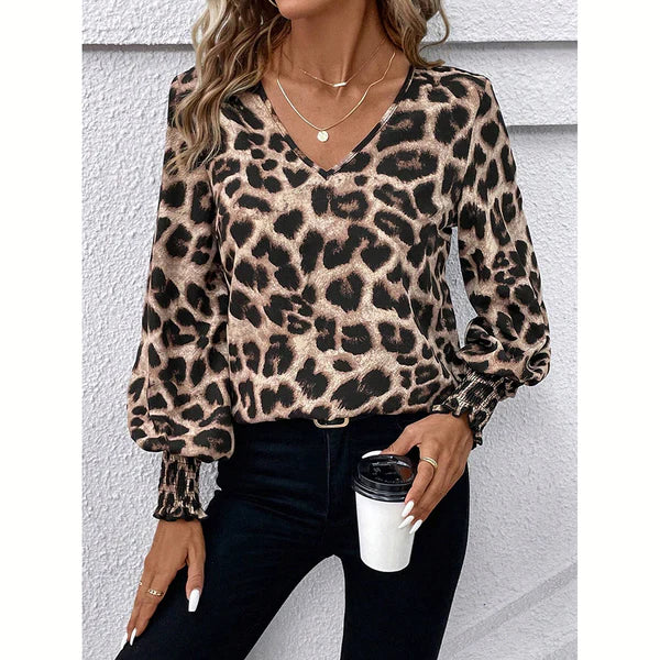 Trendede dameskorte med leopardmønster - Seraphina