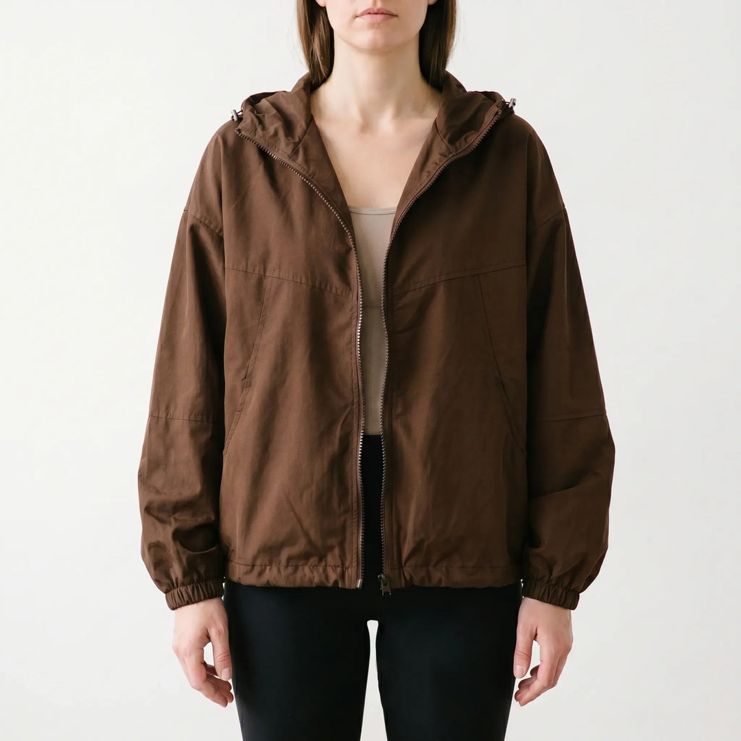 Casual Hooded Windbreaker Jacket -  Regina
