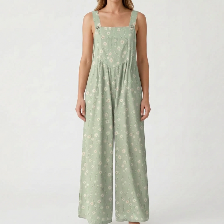 Casual Wide-Leg Floral Jumpsuit - Jessica