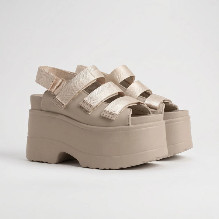 Chunky Retro-Plateausandaler - Ruby