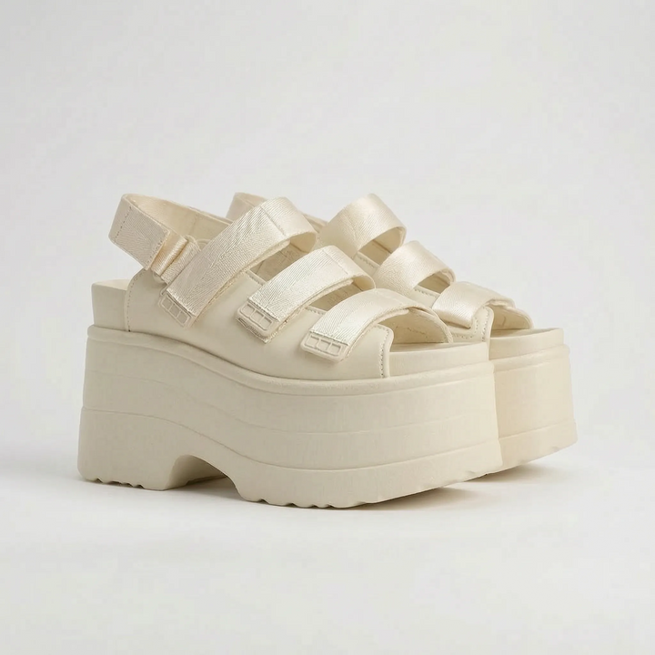 Chunky Retro-Plateausandaler - Ruby