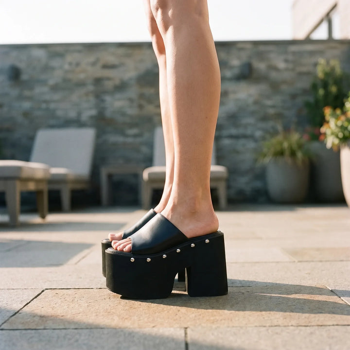 Chunky Slip-On Plateausandaler - Nicole