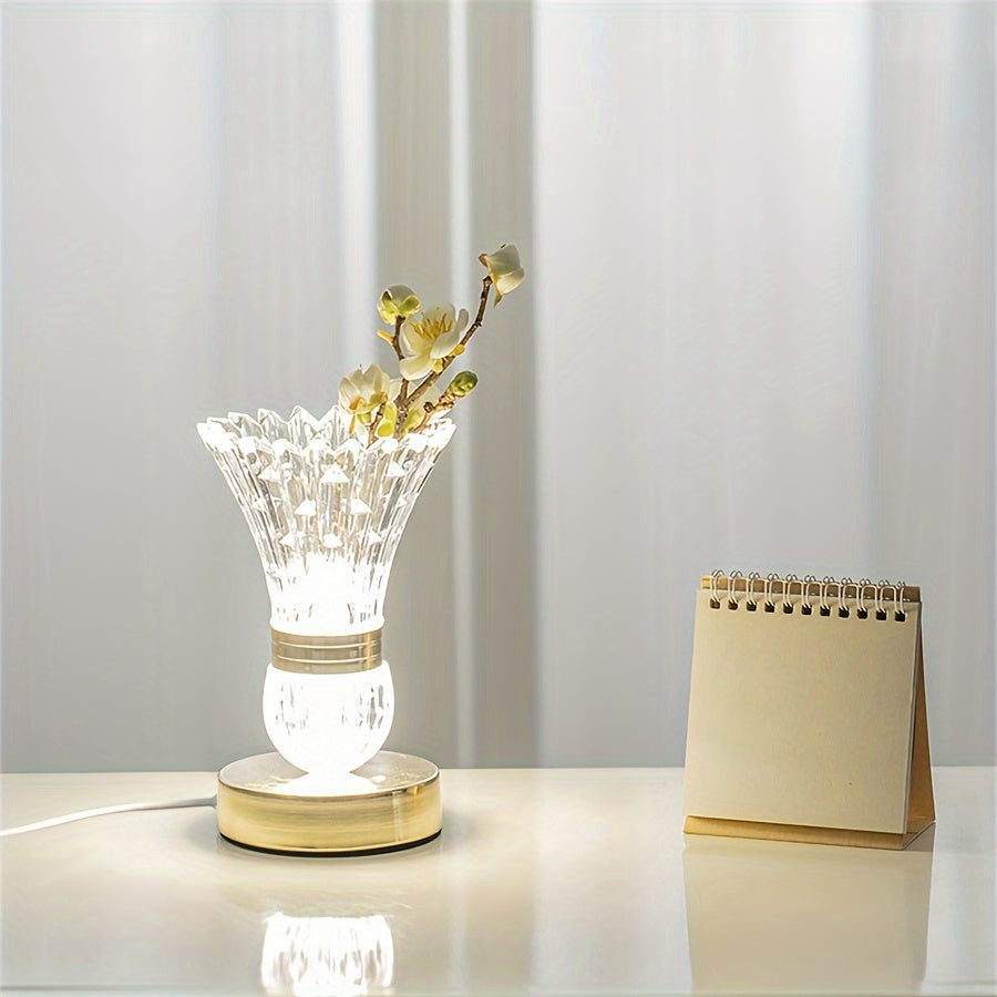 Compact Crystal Style Table Lamp -  Cristava