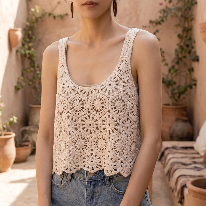 Crochet Sleeveless Top -  Deanna