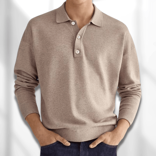 Efterårsmæssig Modern Fit Langærmet Herre Polo – Lennard