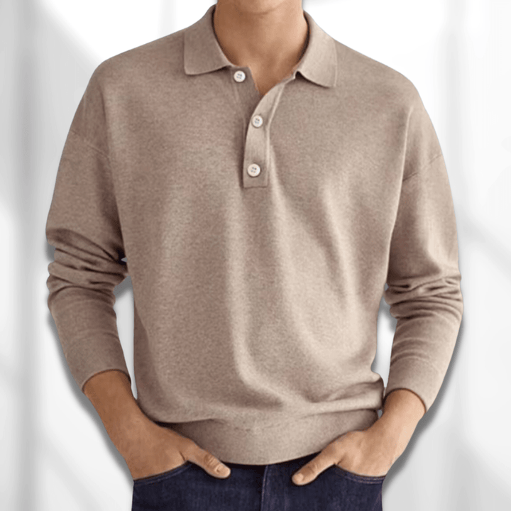 Efterårsmæssig Modern Fit Langærmet Herre Polo – Lennard