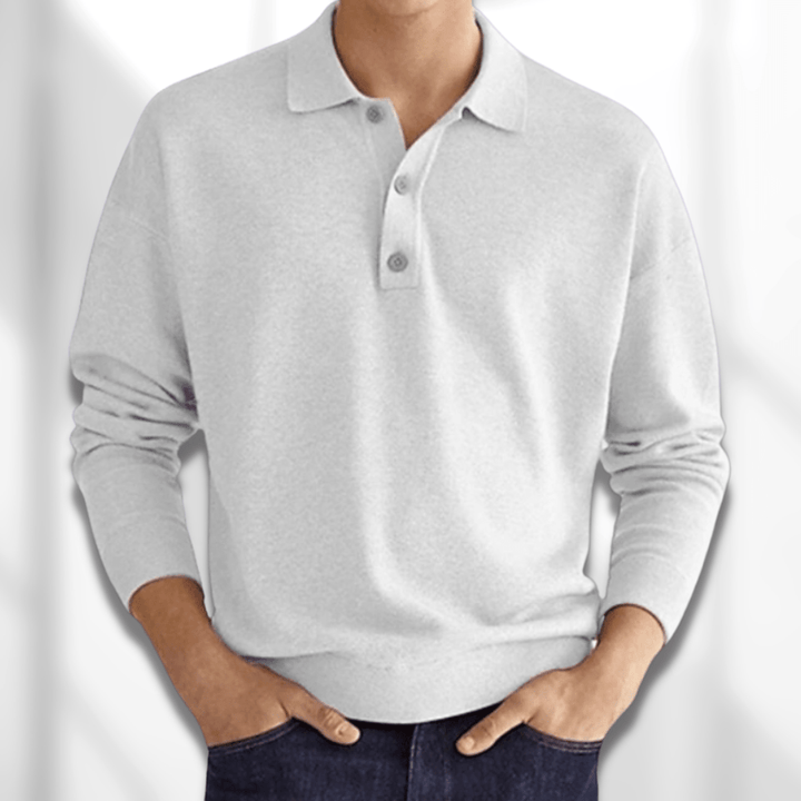 Efterårsmæssig Modern Fit Langærmet Herre Polo – Lennard