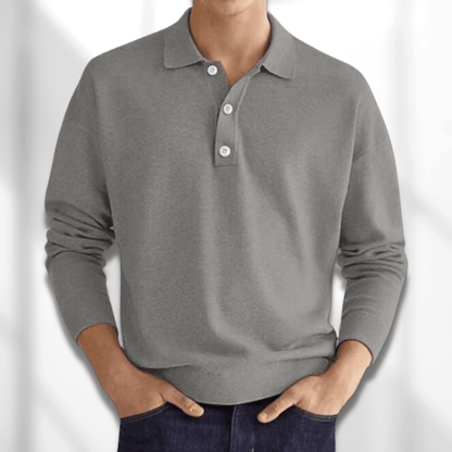 Efterårsmæssig Modern Fit Langærmet Herre Polo – Lennard