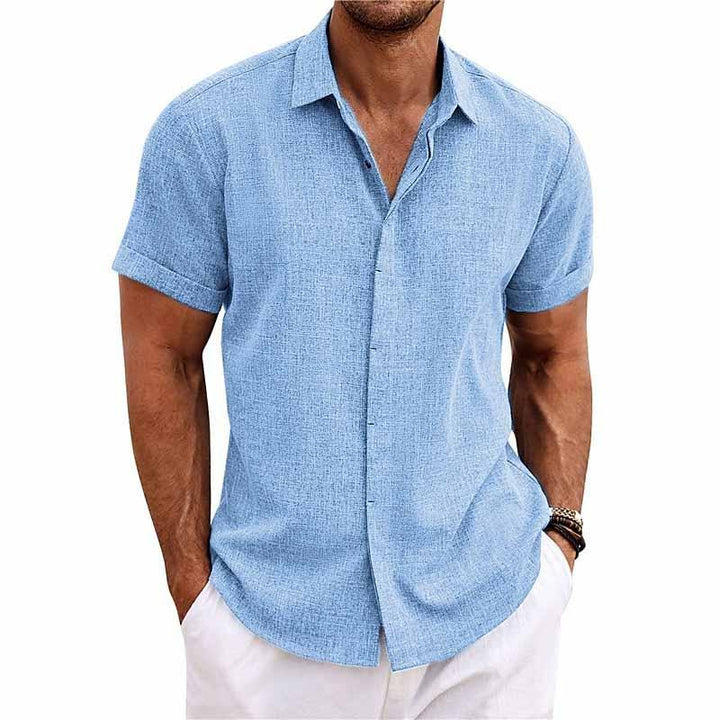 Hør herreskjorte med retrolook – Vintaro