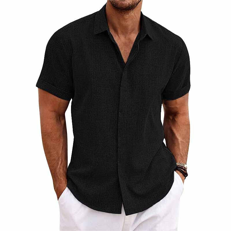 Hør herreskjorte med retrolook – Vintaro