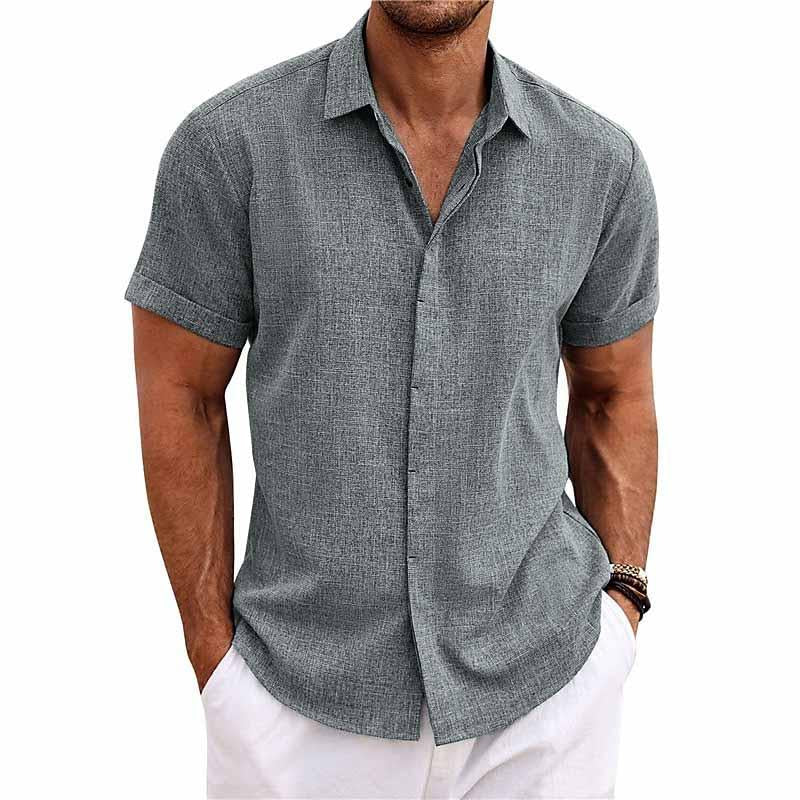 Hør herreskjorte med retrolook – Vintaro