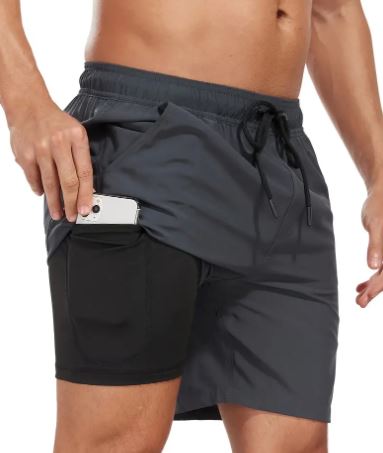 Hurtigtørrende badeshorts til herrer med stretch og mobillomme – Jonas
