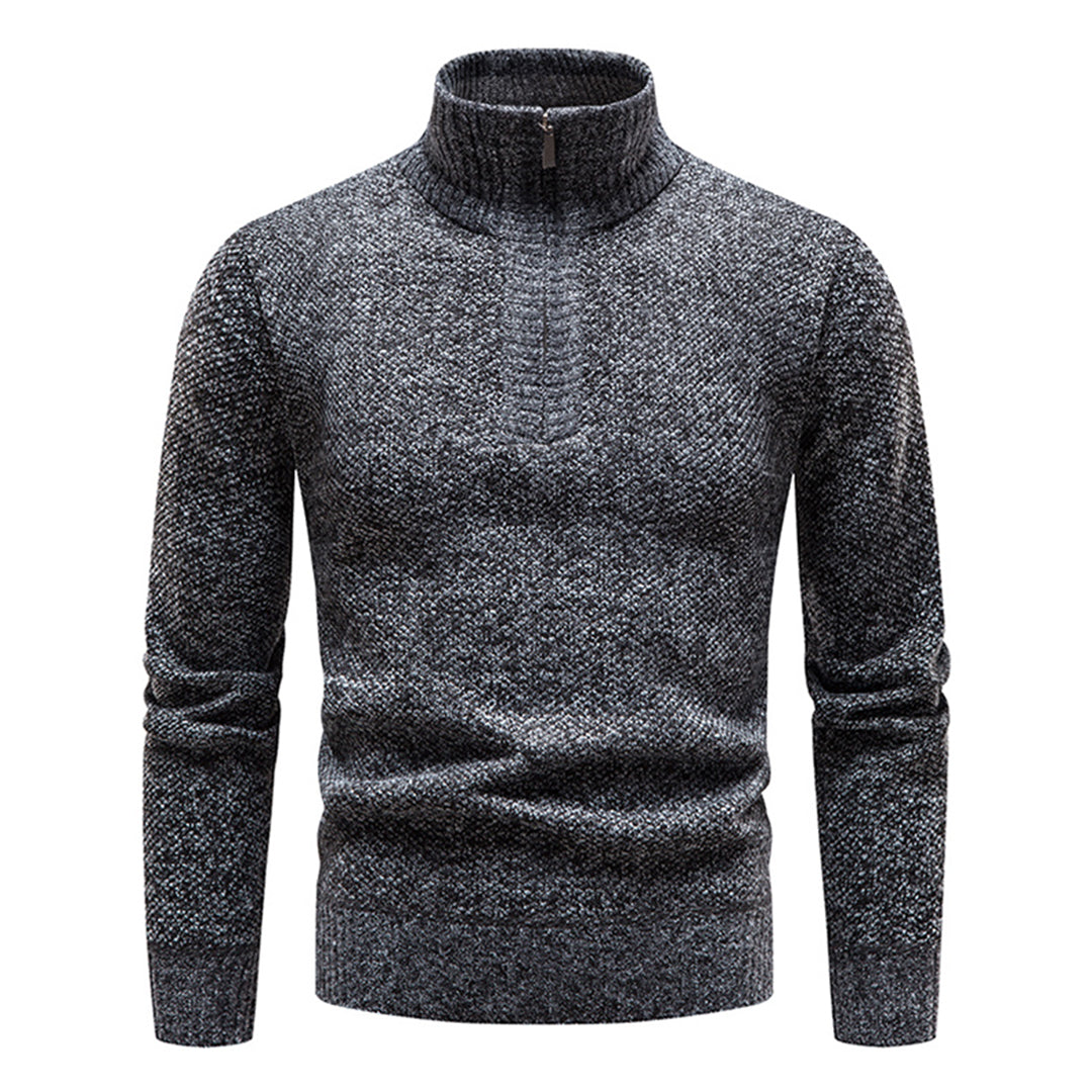Strickpullover til herrer med halv lynlås – Cedric