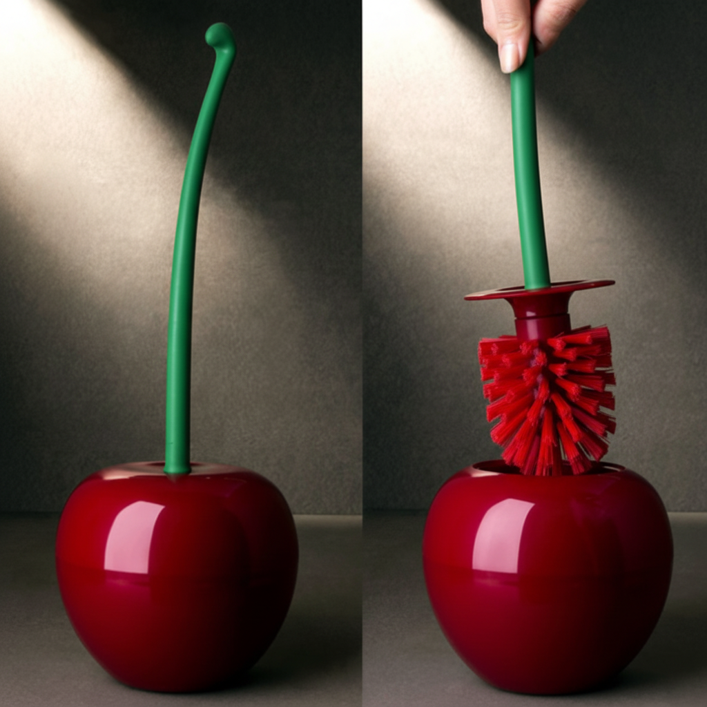 Design WC Bürste Kunststoff - CherryCleanse
