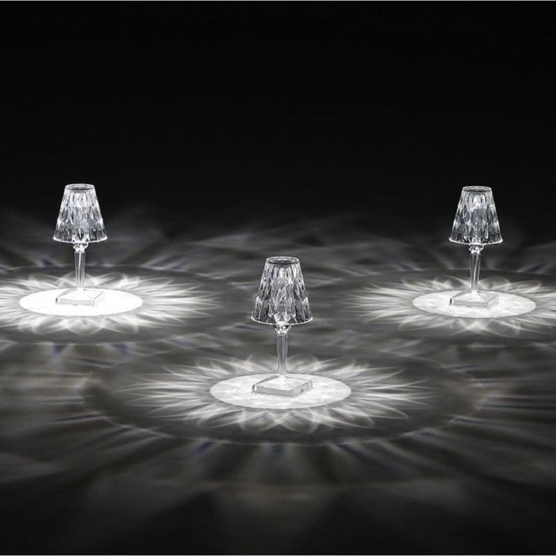 Akrylkrystal bordlampe - LuxeGlow