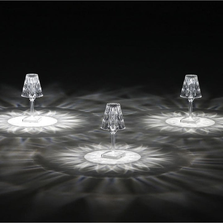 Akrylkrystal bordlampe - LuxeGlow