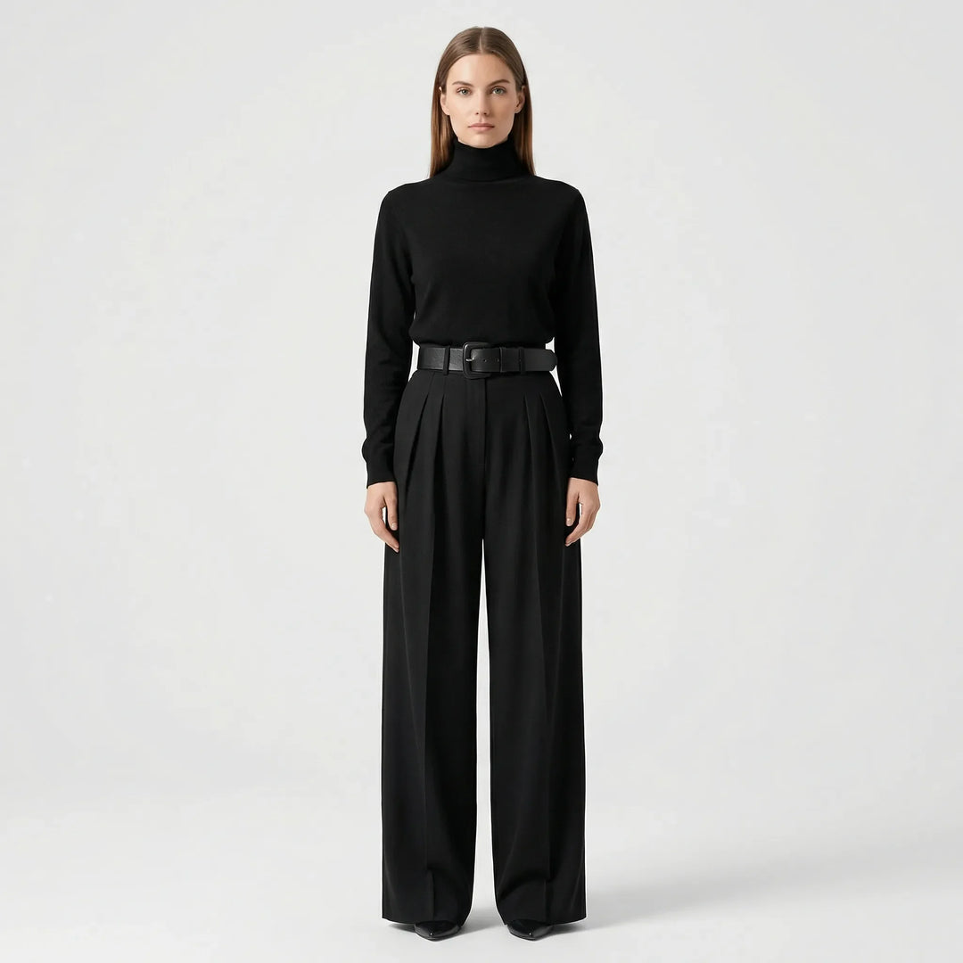 Elegantes Rollkragen-Hosen-Set Für Damen - Joanne