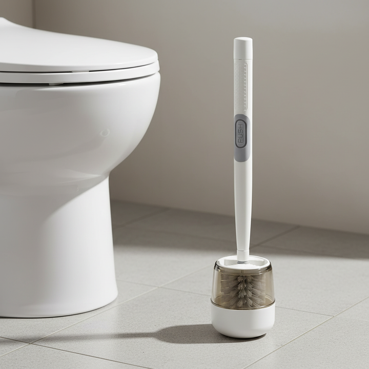 Ergonomische Toilettenbürste Mit Halter - GlideScrub