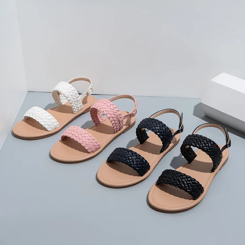 Flade sommersandaler med skridsikker sål – Elina