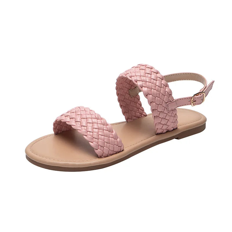 Flade sommersandaler med skridsikker sål – Elina