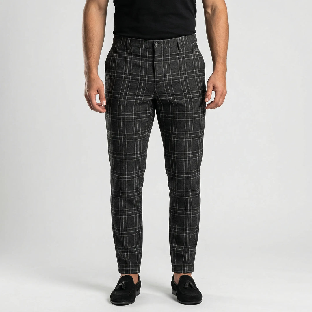 Figurnahe Hose Mit Klassischem Karodesign - Keith