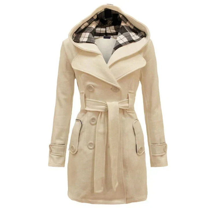 Fitted Women's Coat With Hood - Viola