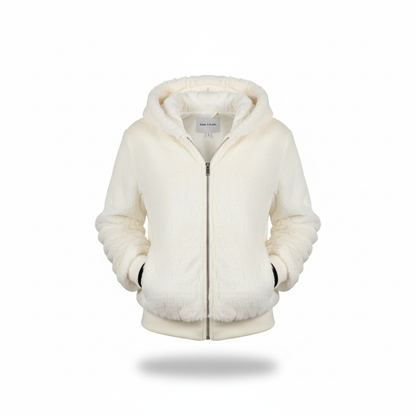 Flauschige Weste Mit Kapuze -  Christina