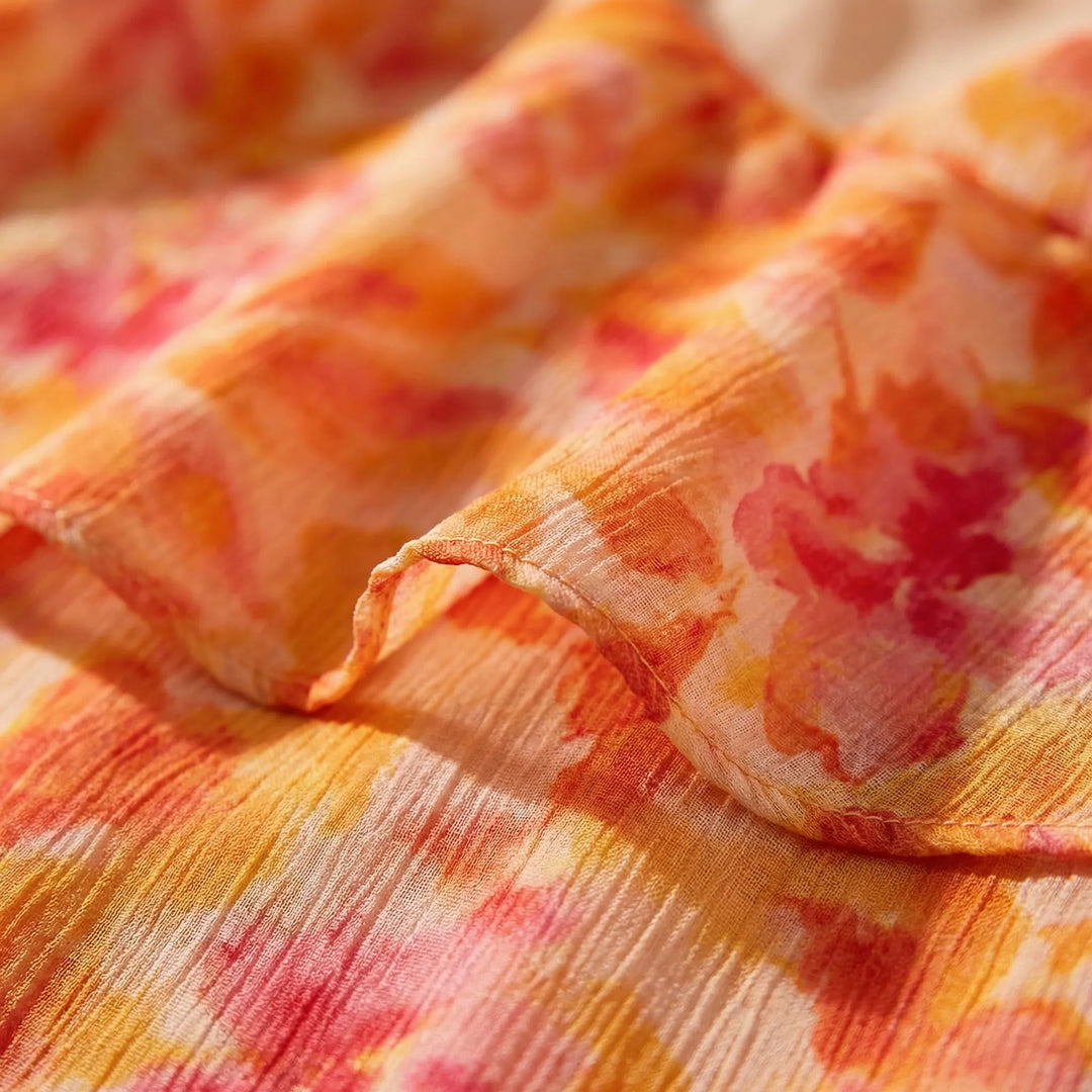 Florales Maxikleid Mit V-Ausschnitt - Kathy