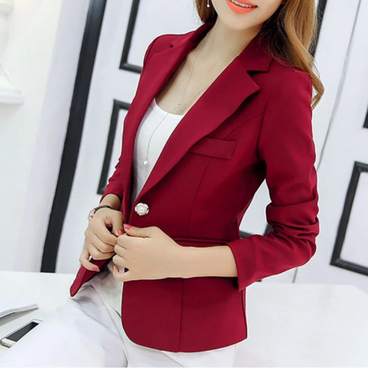 Elegant slank dameblazer med lommer - Sophia