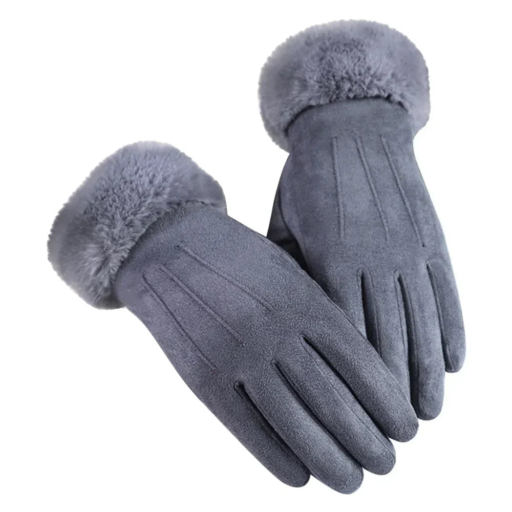 Trendy damehandsker i ruskind - Mirella
