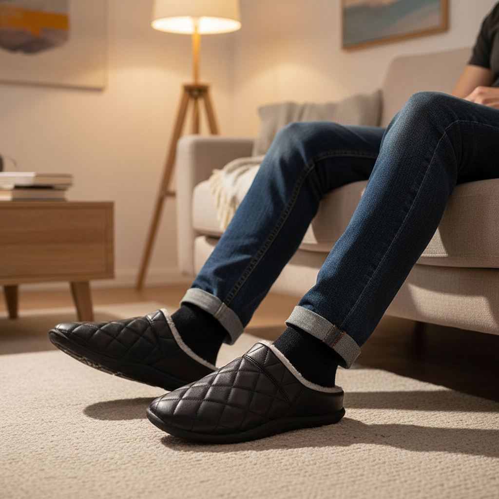 Gefütterte Hausslipper Mit Plüsch - CozyKick