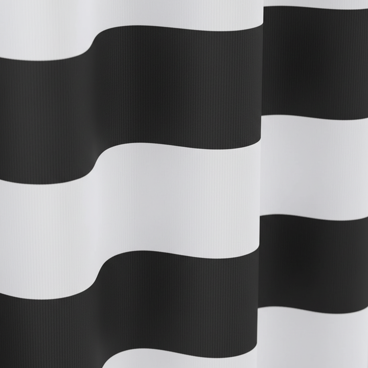 Gestreifter Textil Duschvorhang - WavePanel