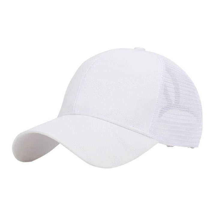 Trendy baseballkasket til kvinder med hul til hestehale og lukning med velcro – Leona
