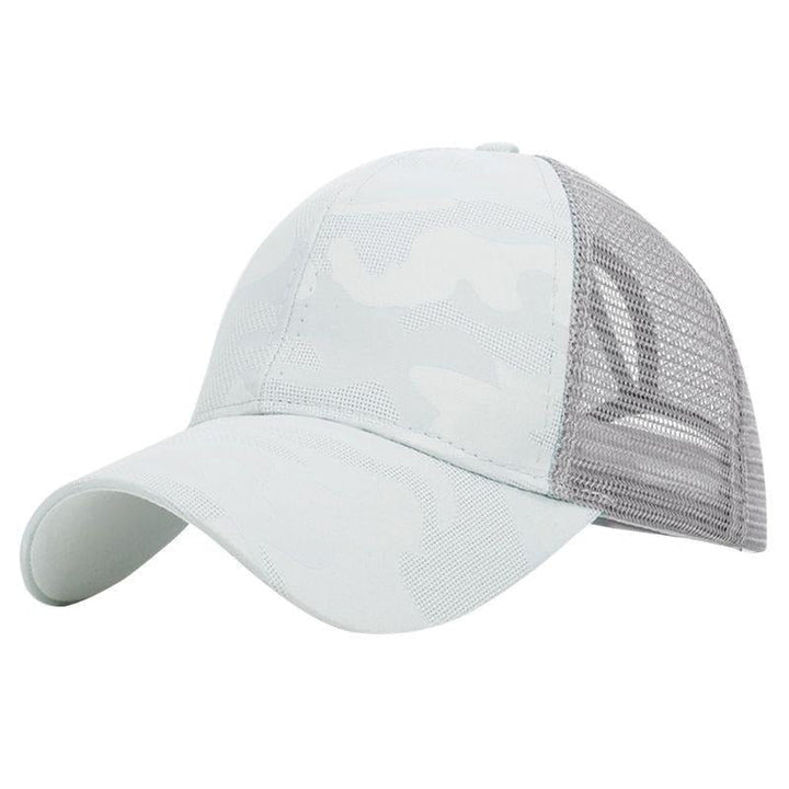 Trendy baseballkasket til kvinder med hul til hestehale og lukning med velcro – Leona