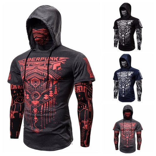 Herren-Hoodie med integreret skull-maske – efterårsudgave ShadowX
